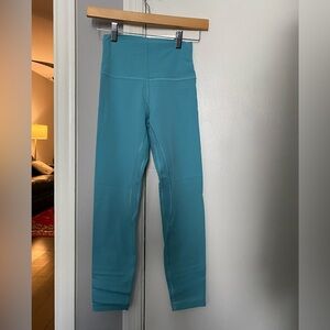 Teal 25” Lululemon Align Leggings Size 4